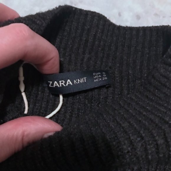 3/ $30 or FREE WITH PURCHASE over $40 Black Ribbed Mock Neck Split Hem Sweater - Picture 8 of 16